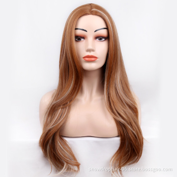 High Quality  Heat Resistant Custom Synthetic Wigs For Drag Queen Long Colorful Lace Front Wig Wave Wigs